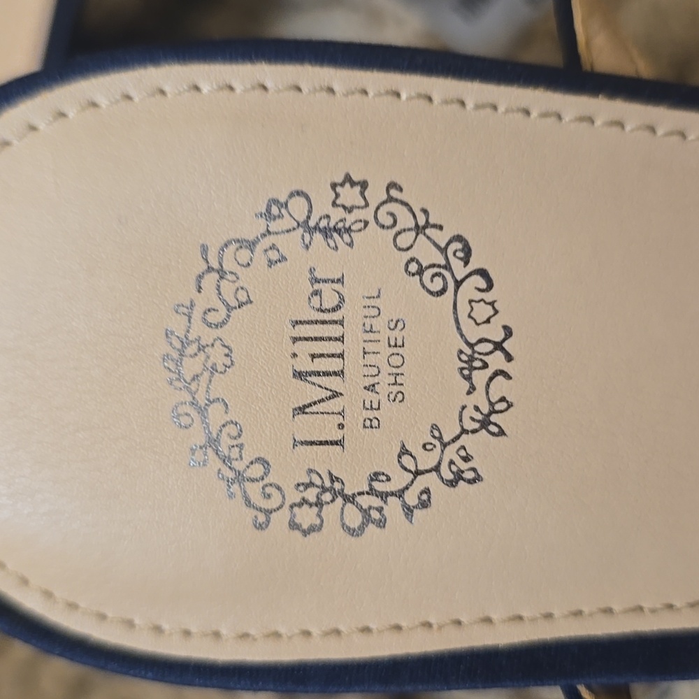 New I. Miller Women's Size 11 Navy Rhinestone Adjustable Dress Evening‎ Shoe - Picture 4 of 8